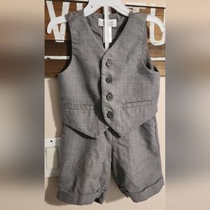 JANIE AND JACK SPECIAL OCCASION VEST AND SHORT PANTS SUIT